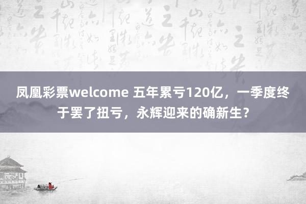 凤凰彩票welcome 五年累亏120亿，一季度终于罢了扭亏，永辉迎来的确新生？